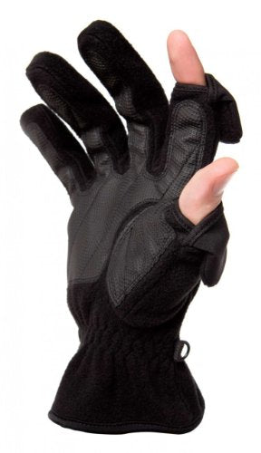 Freehands Mens Fleece Gloves - Black, Small