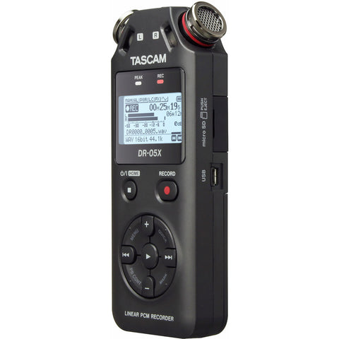 Tascam DR-05X Stereo Handheld Digital Audio Recorder and USB Audio Interface