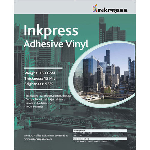 INKPRESS MEDIA 350 GSM, 15 Mil, 95 Percent Bright Paper (#AV851120)