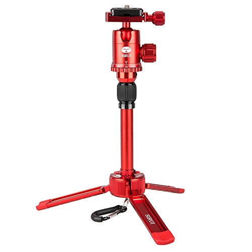 Sirui 3T-35R 2-Section Aluminum Table Top Tripod, 8.8lbs Capacity, 13inch Maximum Height, Red