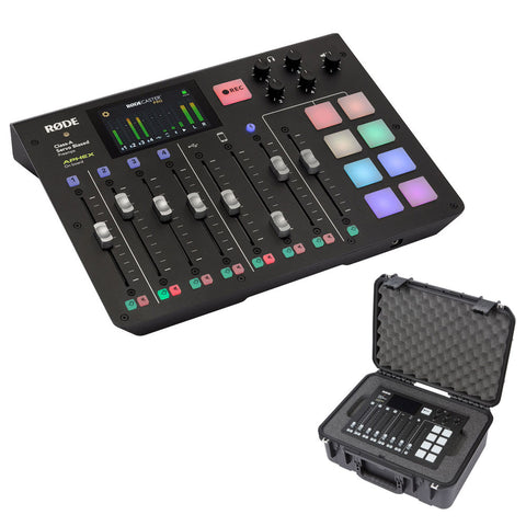 Rode RODECaster Pro Integrated Podcast Production Studio with SKB iSeries RODECaster Pro Podcast Mixer Case Bundle