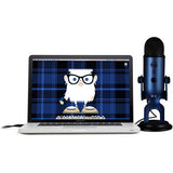 Blue Yeti USB Microphone (Midnight Blue) with BAI-2U Two-Section Broadcast Arm plus Internal Springs & USB Cable Bundle