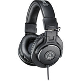 Audio-Technica ATH-M30x Closed-Back Monitor Headphones Bundle with Auray Headphones Holder and Headphones Case