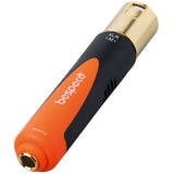 Bespeco XLR Male to 1/4" Mono Female Adapter (Black/Orange)