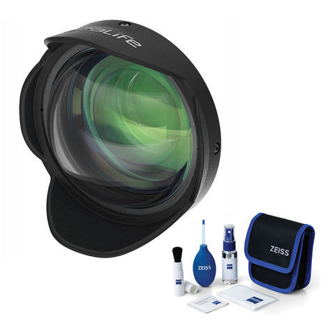 SeaLife 0.5x Wide-Angle Dome Lens with 52mm Adapter for DC-Series Cameras & Lens Cleaning Bundle