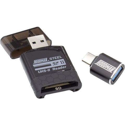 Hoodman Steel SD/microSD UHS-II Card Reader