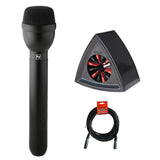 Electro-Voice RE50B Omnidirectional Dynamic Shockmounted ENG Microphone (Black) with Rycote Triangle Mic Flag (Black) & XLR Cable Bundle