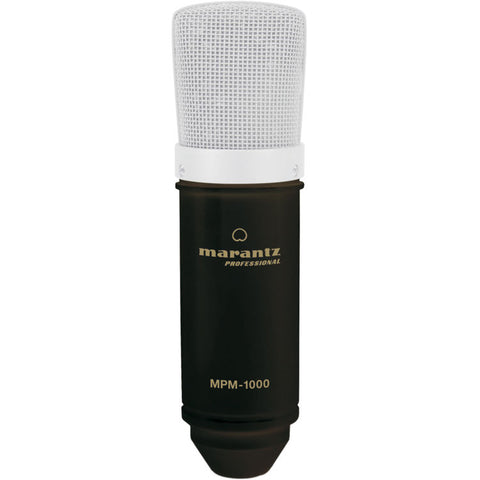 Marantz Professional MPM-1000 | Cardioid Condenser Microphone with Windscreen, Shock Mount & Tripod Stand (18mm / XLR Out)