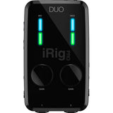 IK Multimedia iRig Pro DUO 2-Channel Audio/MIDI Interface with 10' 3.5mm TRS to Dual 1/4" TS Pro Stereo Breakout Cable & 20' XLR Cable Bundle