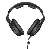 Sennheiser HD 300 Pro Headphones, Black with Headphone Holder & Stereo 1/4" Male Phone TRS Headphone Extension Cable 10'