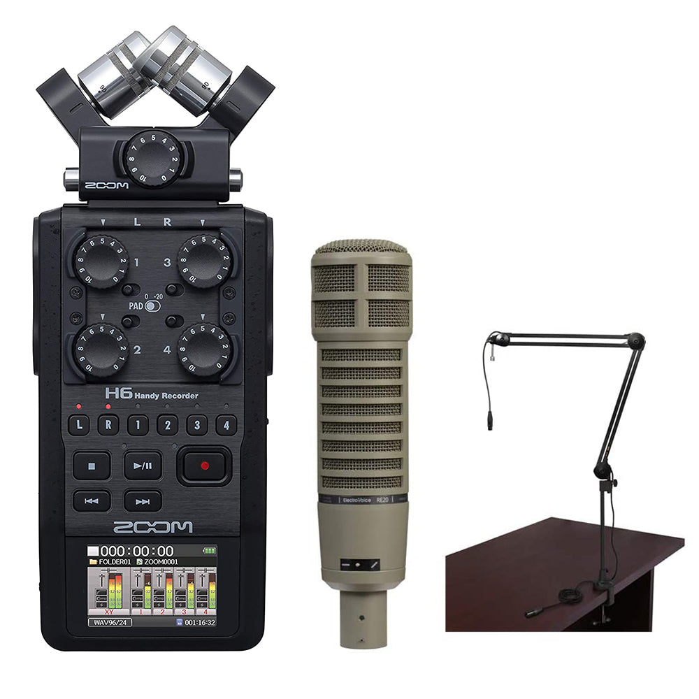  Zoom H6 6-Track Portable Recorder, Stereo Microphones