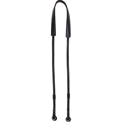 Cecilia Gallery 2.5cm/1" Adjustable Leather Camera Strap with Leather Tabs, Black