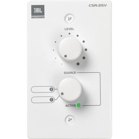 JBL Professional CSR-2SV-WHT Wall Controller with 2-Position Source Selector and Volume Control for CSM-21, CSM-32, White