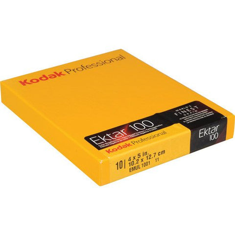 Kodak 4 x 5" Ektar 100 Color Negative (Print) Film (10 Sheets) 10 Sheets, Yellow