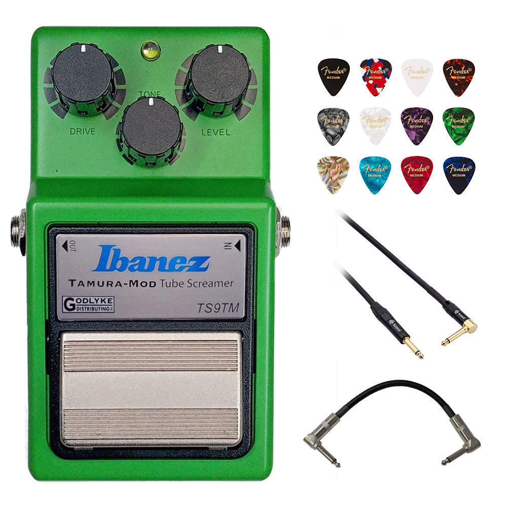 Ibanez TS9 TAMURA-MOD Tube Screamer (TS9TM) Bundle with Fender 12