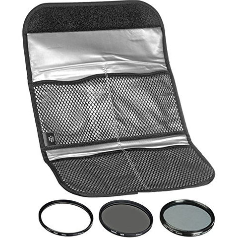 Hoya 77mm (HMC UV / Circular Polarizer / ND8) 3 Digital Filter Set with Pouch