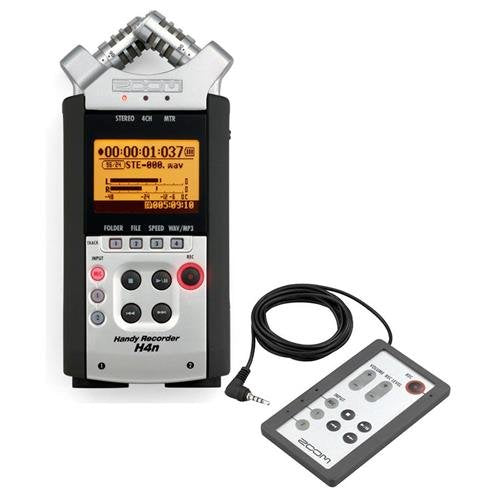 Zoom ZH4NSP Handy Mobile 4-Track Recorder, Built-In Speaker, USB 2.0 - Bundle With Zoom RC-4 Remote Control for H4 Handy Recorder