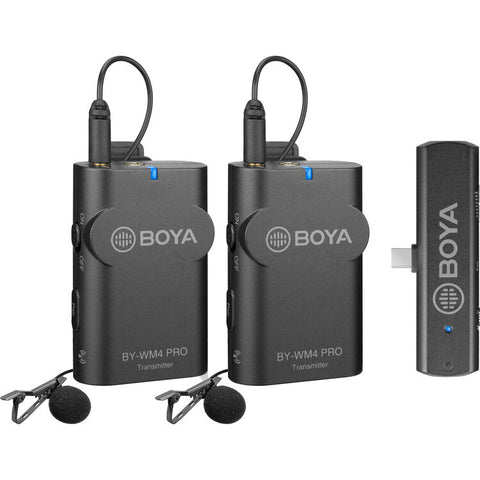 BOYA BY-WM4 PRO-K6 Two-Person Digital Wireless Omni Lavalier Microphone System for USB-C Devices (2.4 GHz)