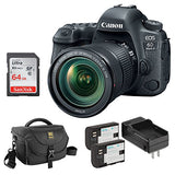 Canon EOS 6D Mark II DSLR Camera with 24-105mm f/3.5-5.6 Lens plus Ruggard Journey DSLR Shoulder Bag, Lithium-Ion Battery Pack and 64GB Memory Card