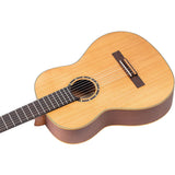 Ortega Guitars 6 String Family Series Full Size Nylon Classical Guitar with Bag, Right, Cedar Top-Natural-Satin, (R122)