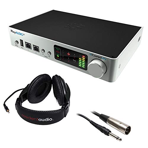iConnectivity PlayAUDIO12 USB Audio and MIDI Interface with R100 Stereo Headphones (Black) & XLR-TRS Cable Bundle