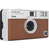 KODAK EKTAR H35 Half Frame Film Camera, 35mm, Reusable, Focus-Free, Lightweight, Easy-to-Use (Brown) (Film & AAA Battery are not Included)