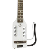 Traveler Guitar Ultra-Light Acoustic Acoustic-Electric Guitar, White (ULA WTG) Bundle with TGA-1A Acoustic Headphone Amp, Professional Studio Headphones, and Clip-On Guitar Tuner