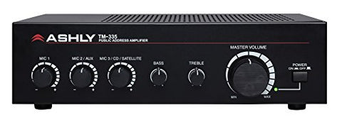 Ashly TM-335 35-W 3-Input Mixer/Amp w Xfmr Isolated Constant-Voltage/4 Ohm Out