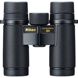 Nikon 8x30 Monarch HG Wide Field of View Binoculars, Black (16575) Bundle with Bino-System Binocular Harness and Nikon Rangefinder Tether