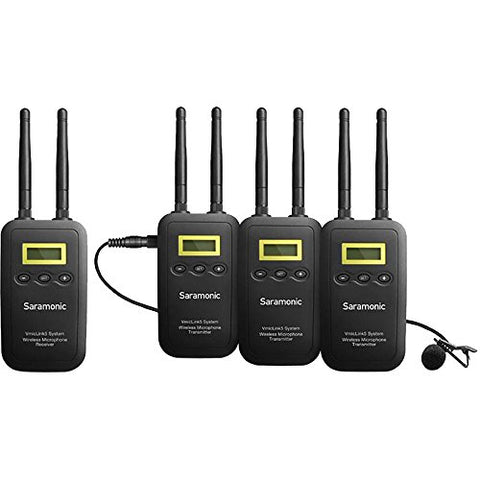 Saramonic VmicLink5 5.8 GHz SHF Three Microphone Wireless Lavalier and Receiver System (5725 to 5875 MHz)