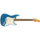 Squier by Fender Classic Vibe 60's Stratocaster (Laurel, Lake Placid Blue) Bundle with Fender 10ft Cable (Straight/Straight), Fender Guitar 12-Pack Picks, and Fender 2" Guitar Straps