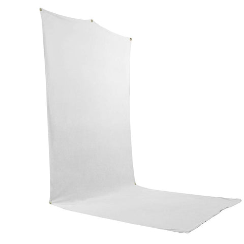 Savage Travel Backdrop Kit - White Floor Extended Backdrop (5 ft x 12 ft) with Stand