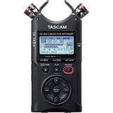 Tascam DR-40X Four Track Portable Recorder and USB Interfac Bundle with 32GB Memory Card, SnapPod Tripod, Polsen Studio Headphones and Rapid Charger with 4 AA NiMH Batteries