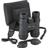 Nikon 7548 8x42 Monarch 7 ATB Binocular (Black) with Nikon Retractable Rangefinder Tether & Binocular Harness Bundle