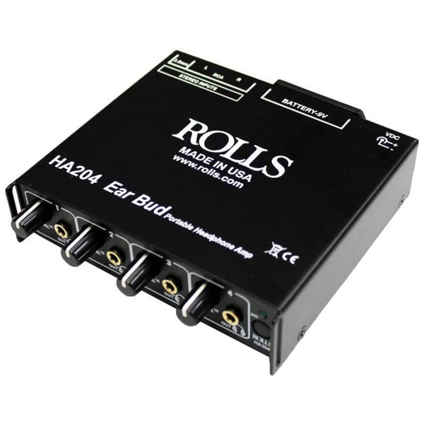 Rolls HA204p Portable 4-Channel Battery Operated Studio Reference Headphone Amplifier