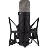 Rode NT1(Black) 5th Generation Hybrid Studio Condenser Microphone Bundle with Desk/mic Stand Reflection Filter and Reflection Filter/tripod Micstand