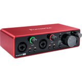 Focusrite Scarlett 2i2 3rd Gen USB Audio Interface Bundle with MXL 550/551 Ensemble Kit (Red), RF-X Reflexion Filter X (Red), and Filter Tripod Mic Stand