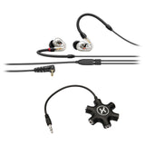 Sennheiser IE 40 PRO In-Ear Monitoring Headphones (Clear) with 5-Way Headphone Splitter Bundle