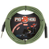 Pig Hog Solutions - 25ft Headphone Extension Cable, 1/4", Jamaican Green (2-pack)