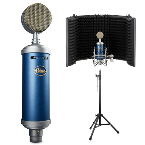 Blue Bluebird SL Large-Diaphragm Condenser Studio Microphone with RF-5P-B Reflection Filter and RFMS-580 Reflection Filter Tripod Mic Stand Bundle