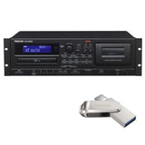 TASCAM CD-A580 Cassette, USB & CD Player/Recorder Bundle with SanDisk 1TB Ultra Dual Drive Luxe USB 3.1 Flash Drive (USB Type-C / Type-A)