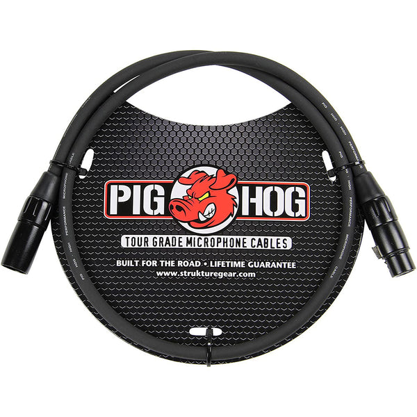 Pig Hog PHM3 8mm XLR Microphone Cable, 3 feet