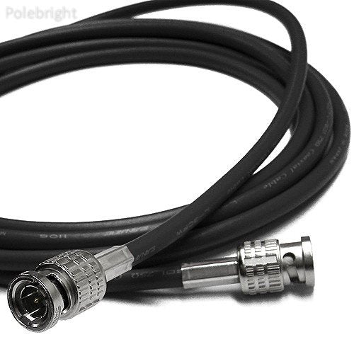 Canare 75' L-3CFW RG59 HD-SDI Coaxial Cable with Male BNCs (Black)
