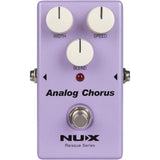 NUX Analog Chorus Guitar Effect Pedal Bundle with Kopul 10' Instrument Cable, Strukture S6P48 6" Patch Cable Right Angle, and Fender 12-Pack Picks