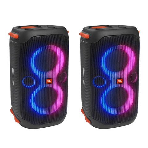 JBL PartyBox 110 160W Portable Party Wireless Speaker with Built-in Lights (Pair)