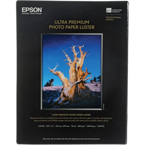 Epson Ultra Premium Photo Paper LUSTER (8.5x11 Inches, 50 Sheets)