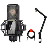 Lewitt LCT 540 SUBZERO Large Diaphragm Condenser Microphone Bundle with Blue Compass Broadcast Boom Arm and XLR-XLR Cable