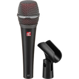 sE Electronics V7 Handheld Supercardioid Dynamic Microphone (Dark Gray) Bundle By Kellards with Pop Filter and XLR-XLR Cable