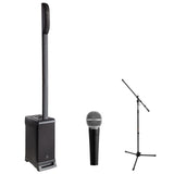 JBL EON ONE PRO All-in-One Rechargeable Linear Array PA System with Vocal Microphone & Tripod Mic Stand Bundle