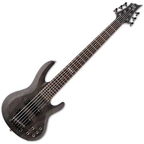 ESP LB206SMSTBLKS 6-String Bass Guitar, Black Satin